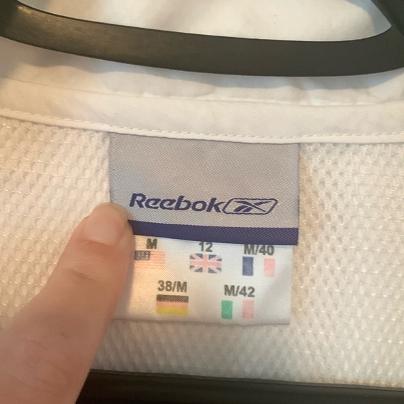 Reebok White & Black Light Mesh Jacket Size Medium - Picture 9 of 11